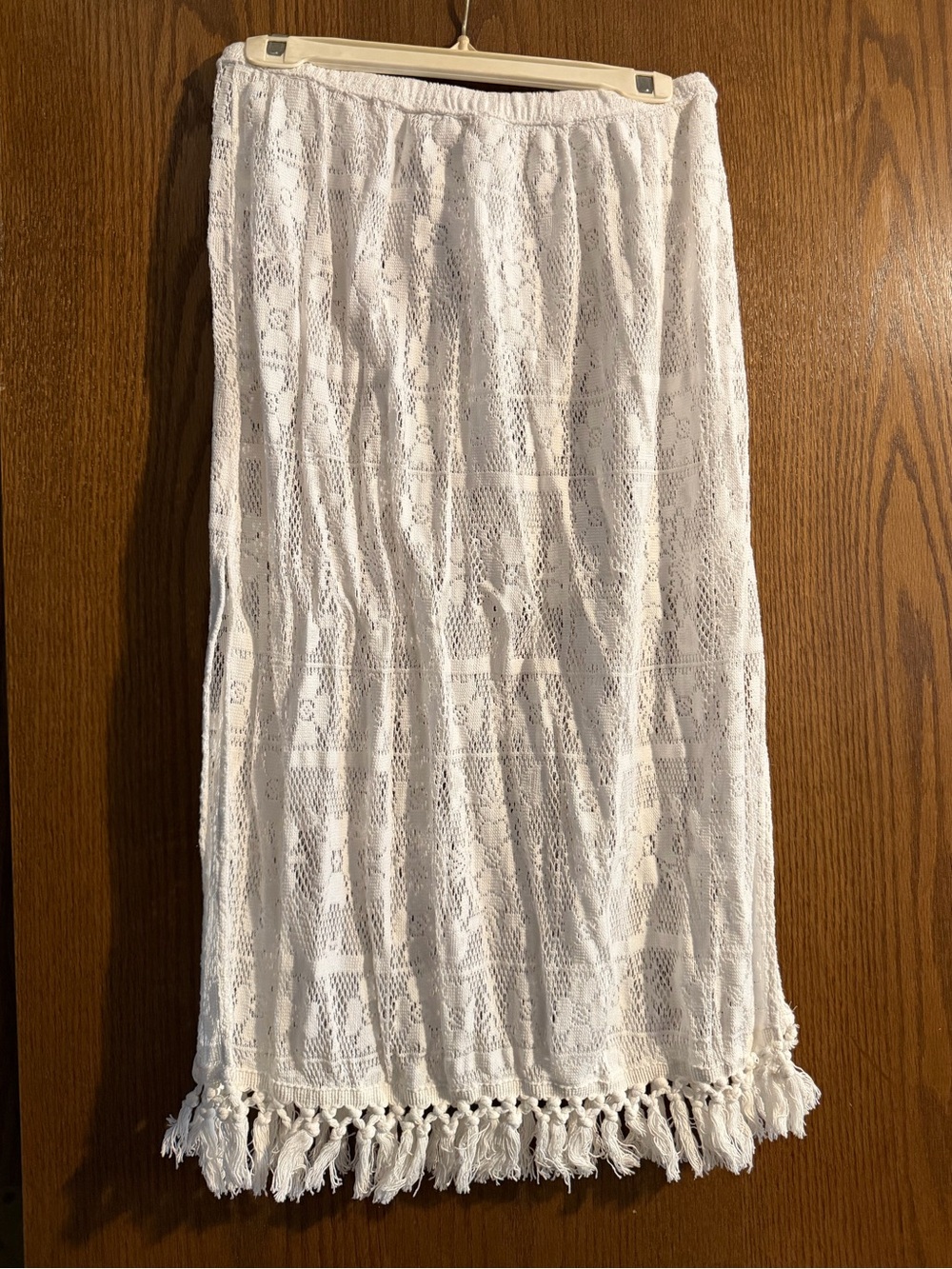Aerie White Crochet Lace Tassel Skirt - Picture 3 of 3